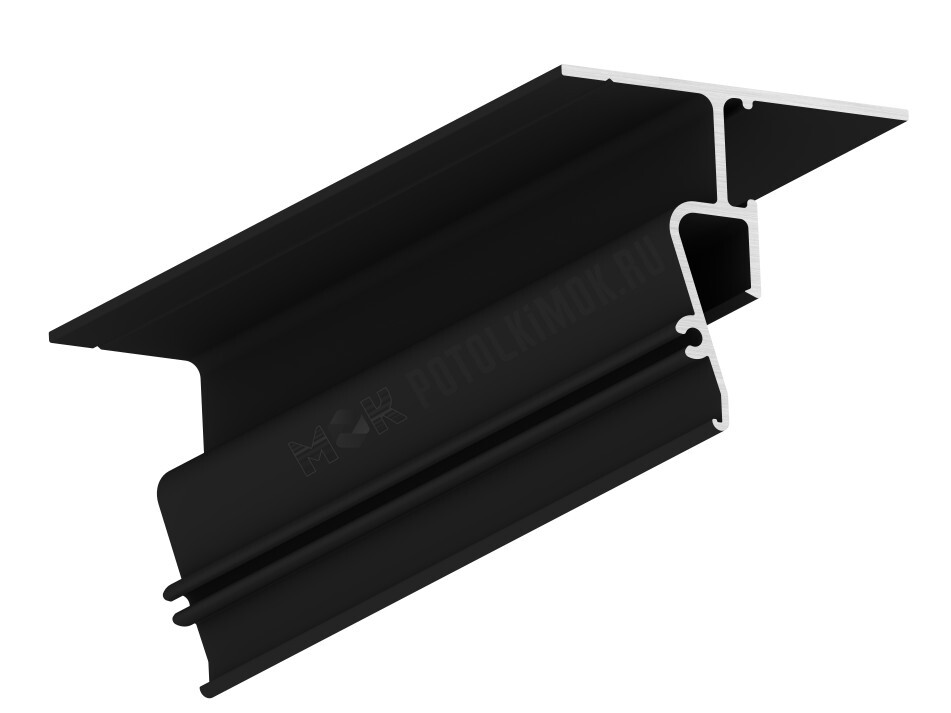 Фото товара А2 Профиль ALTEZA парящий под вставку ПОТОЛОЧНЫЙ матовый ЧЁРНЫЙ (Contour-Pro LED) 2 м 20/40 м\уп