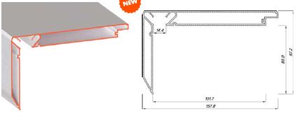 Фото товара FLEXY 11120 STANDART 80 2 м (Для изготовления скрытых карнизных ниш) БЕЛЫЙ